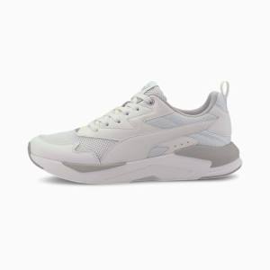 White / Grey / Silver Women's Puma X-Ray Lite Sneakers | PM375EWO