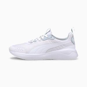 White / Grey Women's Puma Nuage Run Sneakers | PM360EZI