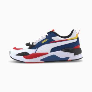 White / Navy / Black / Grey / Red Men's Puma X-Ray 2 Square PACK Sneakers | PM905WVQ