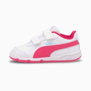 White / Pink / Light Blue / Purple Girls' Puma Stepfleex 2 SL VE V Sneakers | PM358BLQ