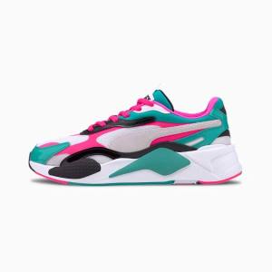White / Pink Men's Puma RS-X Plastic Sneakers | PM103QLH