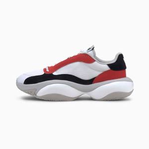 White / Red Women's Puma Alteration Core Sneakers | PM157IBY