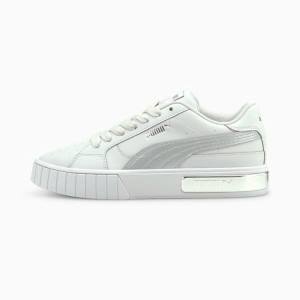 White Silver Women's Puma Cali Star Metal Sneakers | PM347TGE