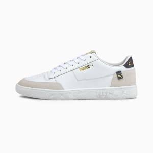 White / White Men's Puma Ralph Sampson MC Clean Sneakers | PM756AKT