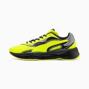 Yellow / Black Men's Puma RS-PURE Risk Alert Sneakers | PM064WYL
