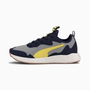Yellow / Grey Boys' Puma NRGY Neko Skim Youth Sneakers | PM962EFC