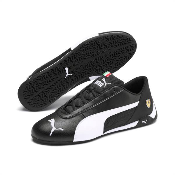 Black / White / Black Women's Puma Scuderia Ferrari R-Cat Motorsport Shoes | PM027WZA
