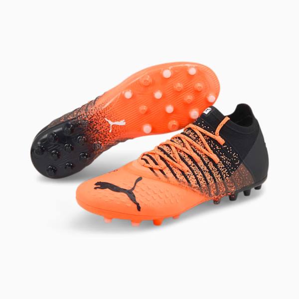 Orange Black White Men's Puma FUTURE Z 1.3 MG Football Shoes | PM436OXM