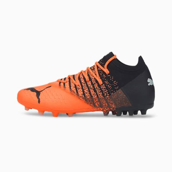 Orange Black White Men\'s Puma FUTURE Z 1.3 MG Football Shoes | PM436OXM