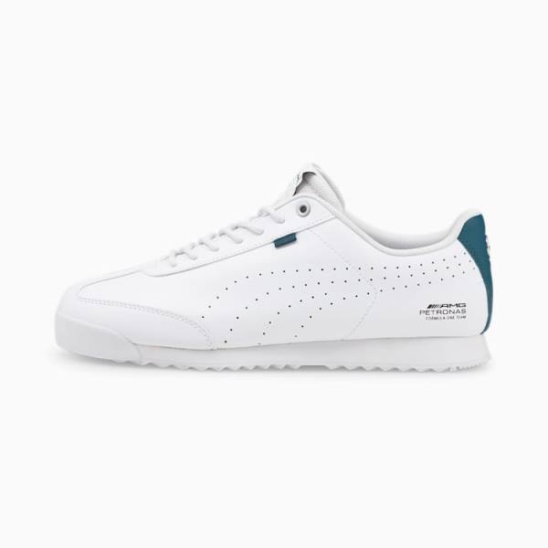 White Blue Coral Men\'s Puma Mercedes F1 Roma Via Motorsport Shoes | PM179DTJ