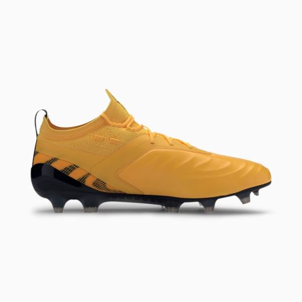 Yellow / Black / Orange Men's Puma PUMA ONE 20.1 FG/AG Football Shoes | PM215YAJ
