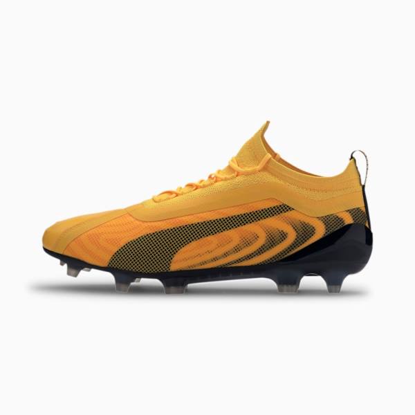 Yellow / Black / Orange Men\'s Puma PUMA ONE 20.1 FG/AG Football Shoes | PM215YAJ