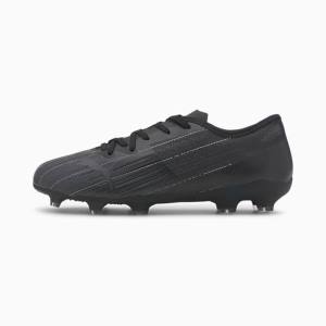 Black / Black Boys' Puma ULTRA 2.1 FG/AG Youth Football Shoes | PM645ZQK