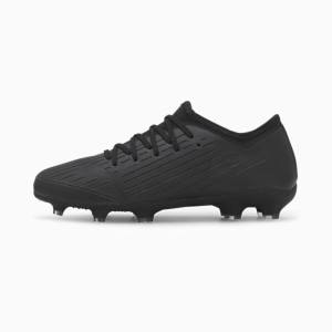 Black / Black Boys' Puma ULTRA 3.1 FG/AG Youth Football Shoes | PM582ZNG