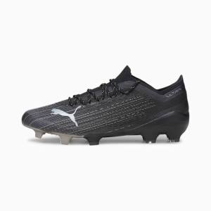 Black / Black Men's Puma ULTRA 1.1 FG/AG Football Shoes | PM182TMH
