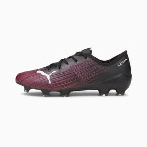 Black / Pink Men's Puma ULTRA 2.1 FG/AG Football Shoes | PM256VMA