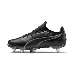 Black / Silver Men's Puma KING Pro H8 Rugby Football Shoes | PM750ZRM