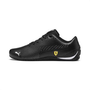 Black / White Men's Puma Ferrari Drift Cat 5 Ultra II Motorsport Shoes | PM375HJE