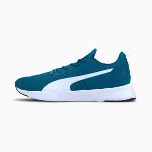 Blue / White Men's Puma Flyer Running Shoes | PM816MPD