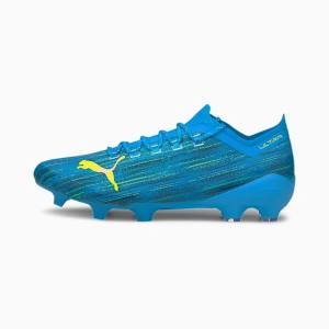 Blue / Yellow Men's Puma ULTRA 1.2 FG/AG Football Shoes | PM392OXH
