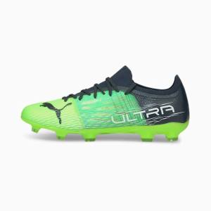 Green Light Turquoise Men's Puma ULTRA 3.3.FG/AG Football Shoes | PM532QAT