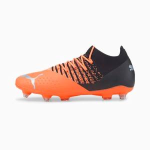 Orange Silver Black Men's Puma FUTURE Z 3.3 MxSG Football Shoes | PM029VIP