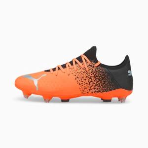 Orange Silver Black Men's Puma FUTURE Z 4.3 MxSG Football Shoes | PM176ALU