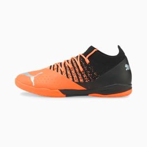 Orange Silver Black Men's Puma FUTURE Z 3.3 IT Football Shoes | PM987GDA