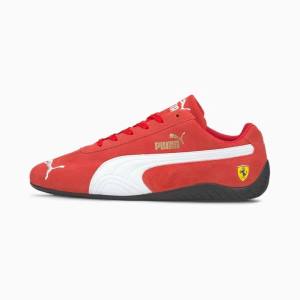 Red / White Women's Puma Scuderia Ferrari Speedcat Motorsport Shoes | PM694ULF