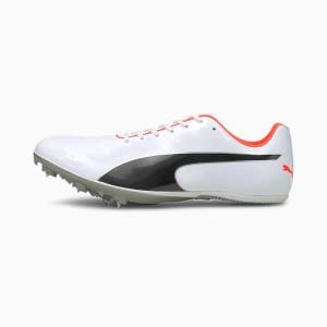 White / Black / Orange Men's Puma evoSPEED Sprint 10 Track & Field Running Shoes | PM867ZGS