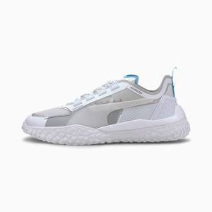 White / Blue / Grey Women's Puma Octn LoFi DNA Motorsport Shoes | PM832HMZ