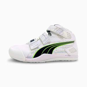 White Green Men's Puma evoSPEED Javelin Elite Track and Field Running Shoes | PM670MJC