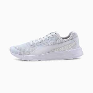 White / Grey Men's Puma Taper Sneakers | PM496UDV