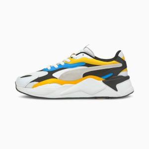 White / Yellow Men's Puma RS-X Prism Sneakers | PM240ATS