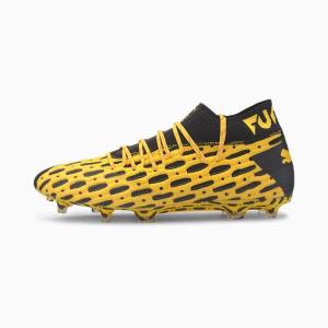 Yellow / Black Men's Puma FUTURE 5.1 NETFIT FG/AG Football Shoes | PM284NUG