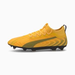 Yellow / Black / Orange Men's Puma PUMA ONE 20.2 FG/AG Football Shoes | PM752YIN